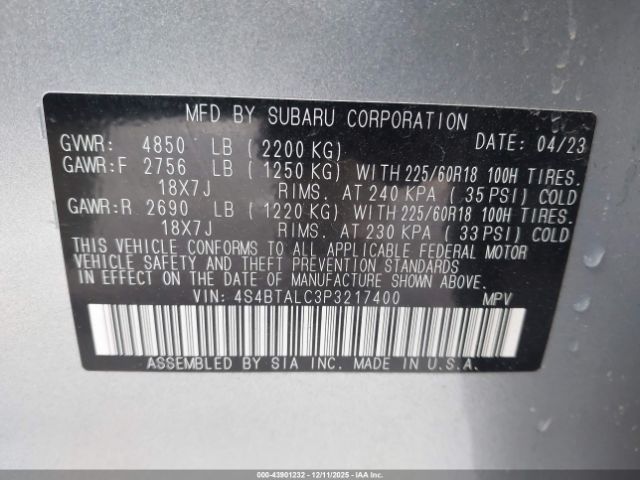 Subaru Outback Onyx Edition Image 12