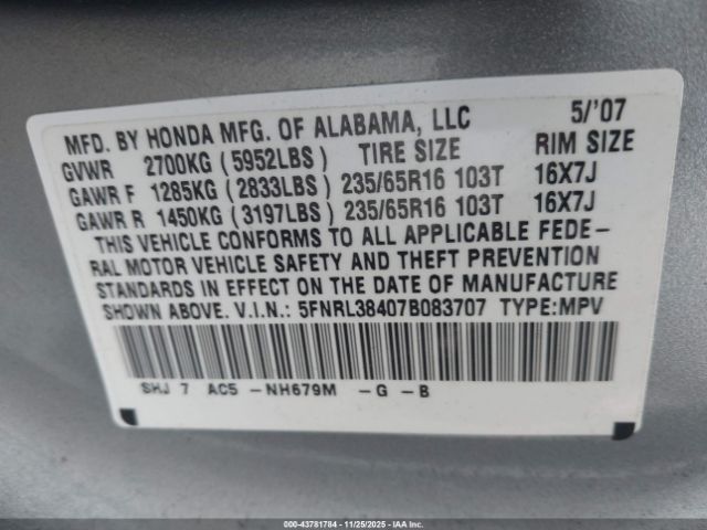 Honda Odyssey Ex Image 2
